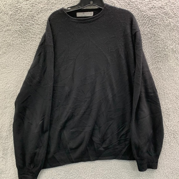 ALAN PAINE Sweater Mens Size XXL Pullover Cashmere Black*